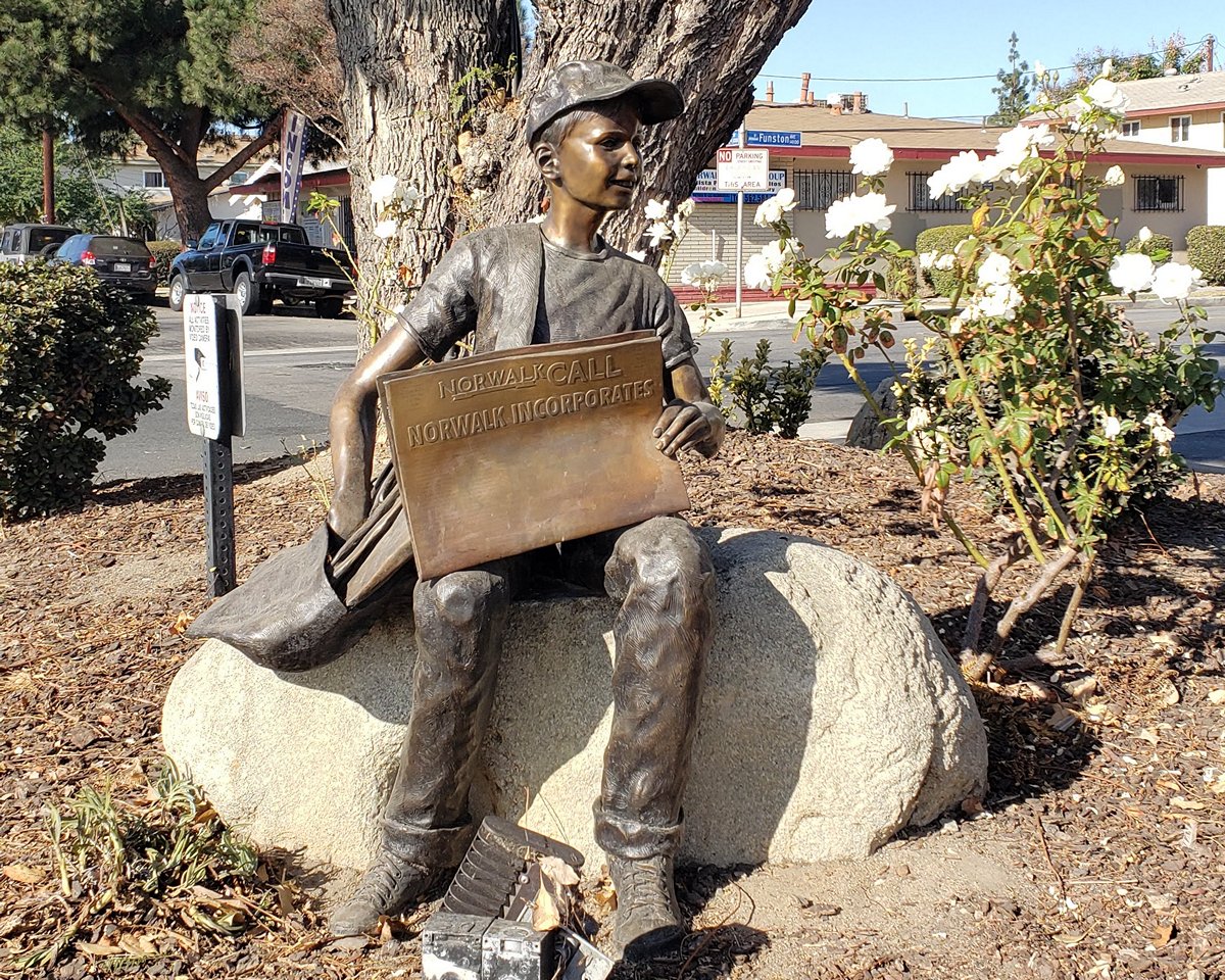 The Newspaper Boy, Norwalk, Los Angeles County