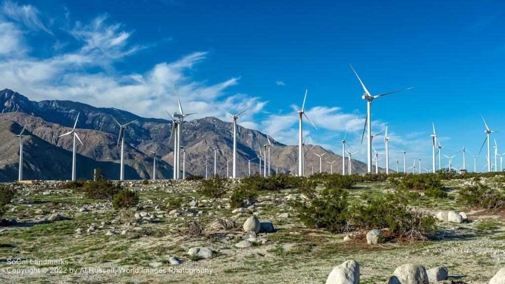 Wind Turbine Farms, Palm Springs, Riverside County