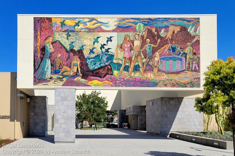 Millard Sheets mural "Pleasures Along the Beach", Orange, Orange County