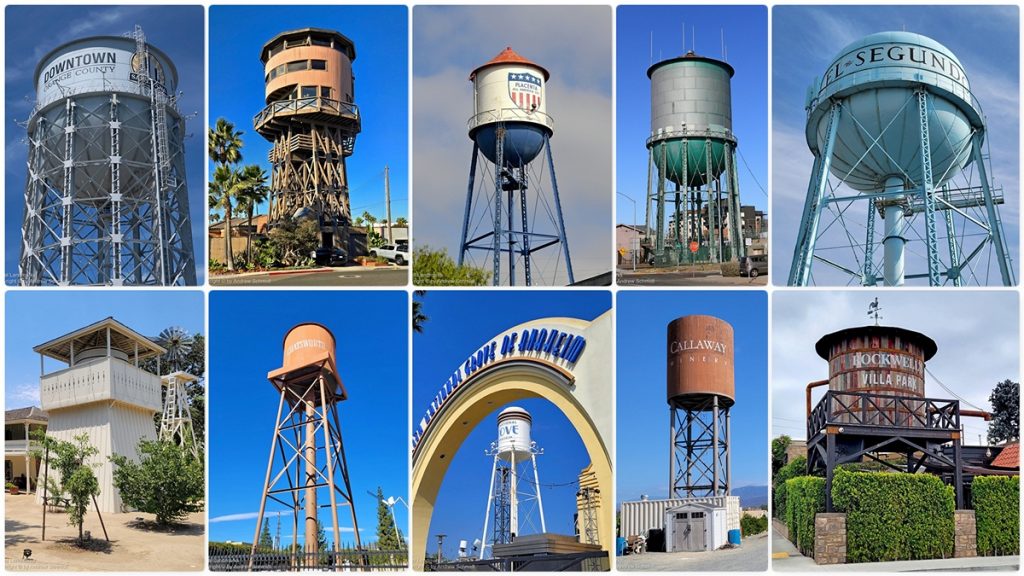 Water towers throughout Southern California - SoCal Landmarks