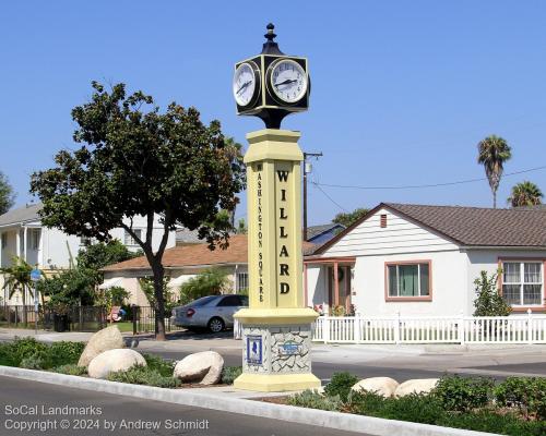 Washington Square and Willard Clock, Santa Ana, Orange County