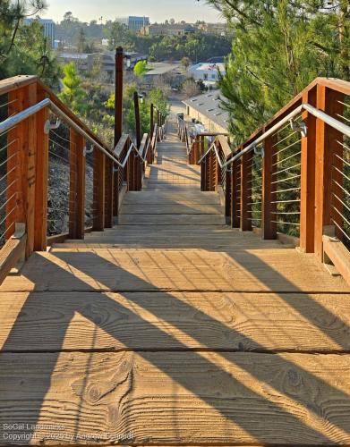 Pinewood Stairs, Hillcrest Park, Fullerton, Orange County