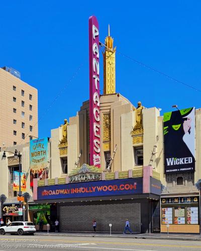 Pantages Theatre, Hollywood, Los Angeles County