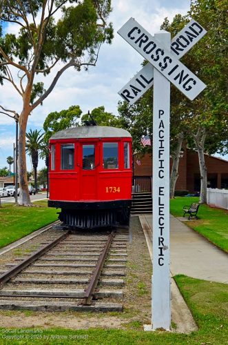 Pacific Electric Red Car & Centennial House, Seal Beach, Orange County