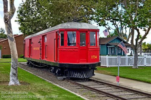 Pacific Electric Red Car & Centennial House, Seal Beach, Orange County