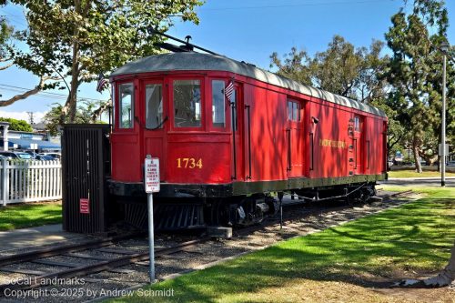 Pacific Electric Red Car & Centennial House, Seal Beach, Orange County