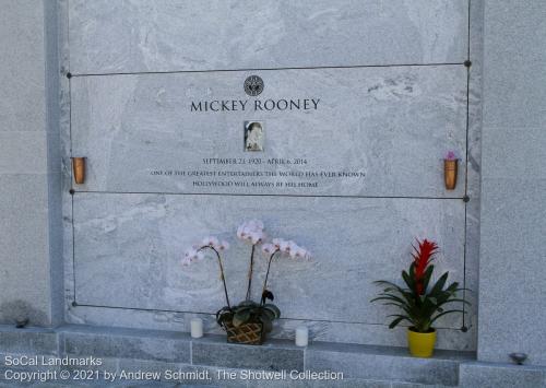 Micky Rooney, Hollywood Forever Cemetery, Hollywood, Los Angeles County