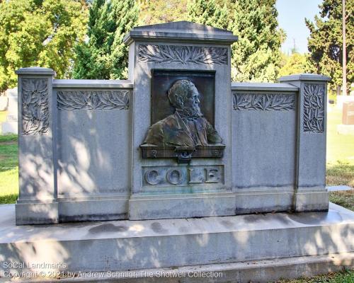 Cornelius Cole, Hollywood Forever Cemetery, Hollywood, Los Angeles County